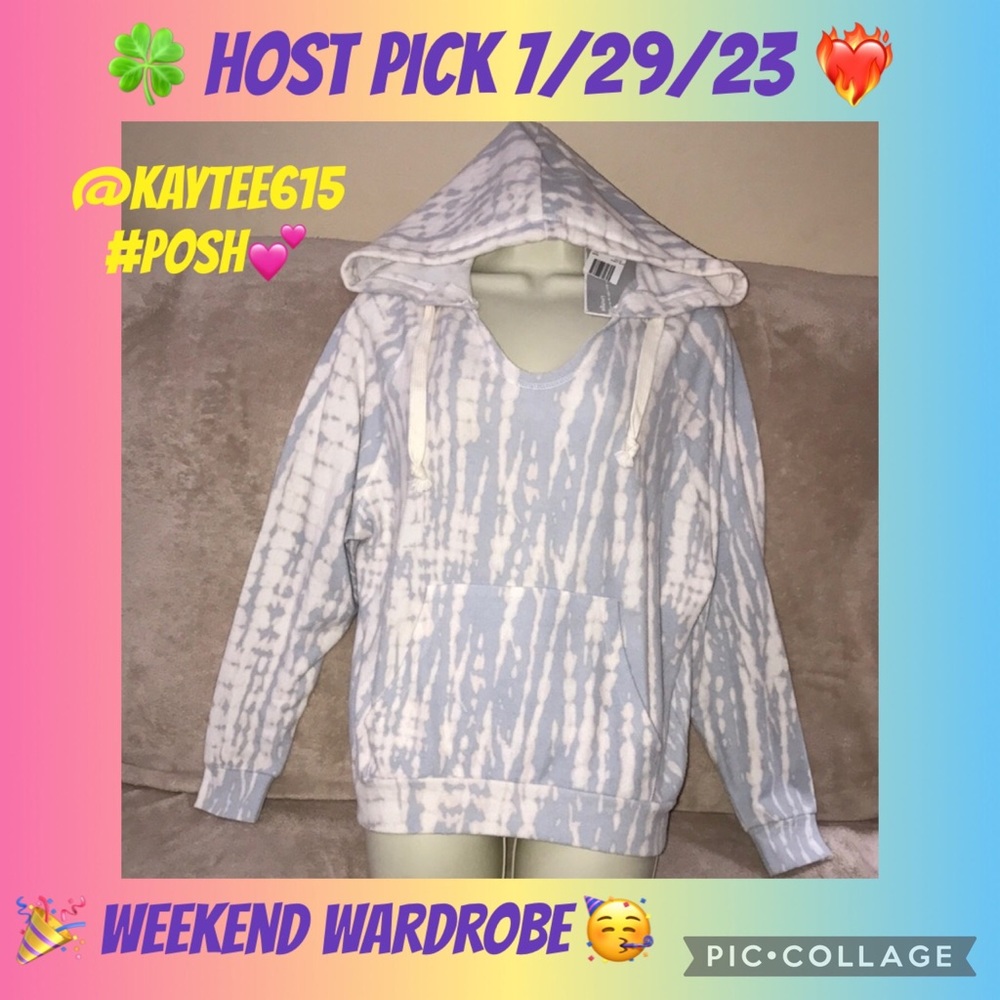 Vintage Havana Lounge medium dusty blue hoodie New